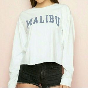 {{Brandy Melville}} Malibu Cropped Long Sleeve